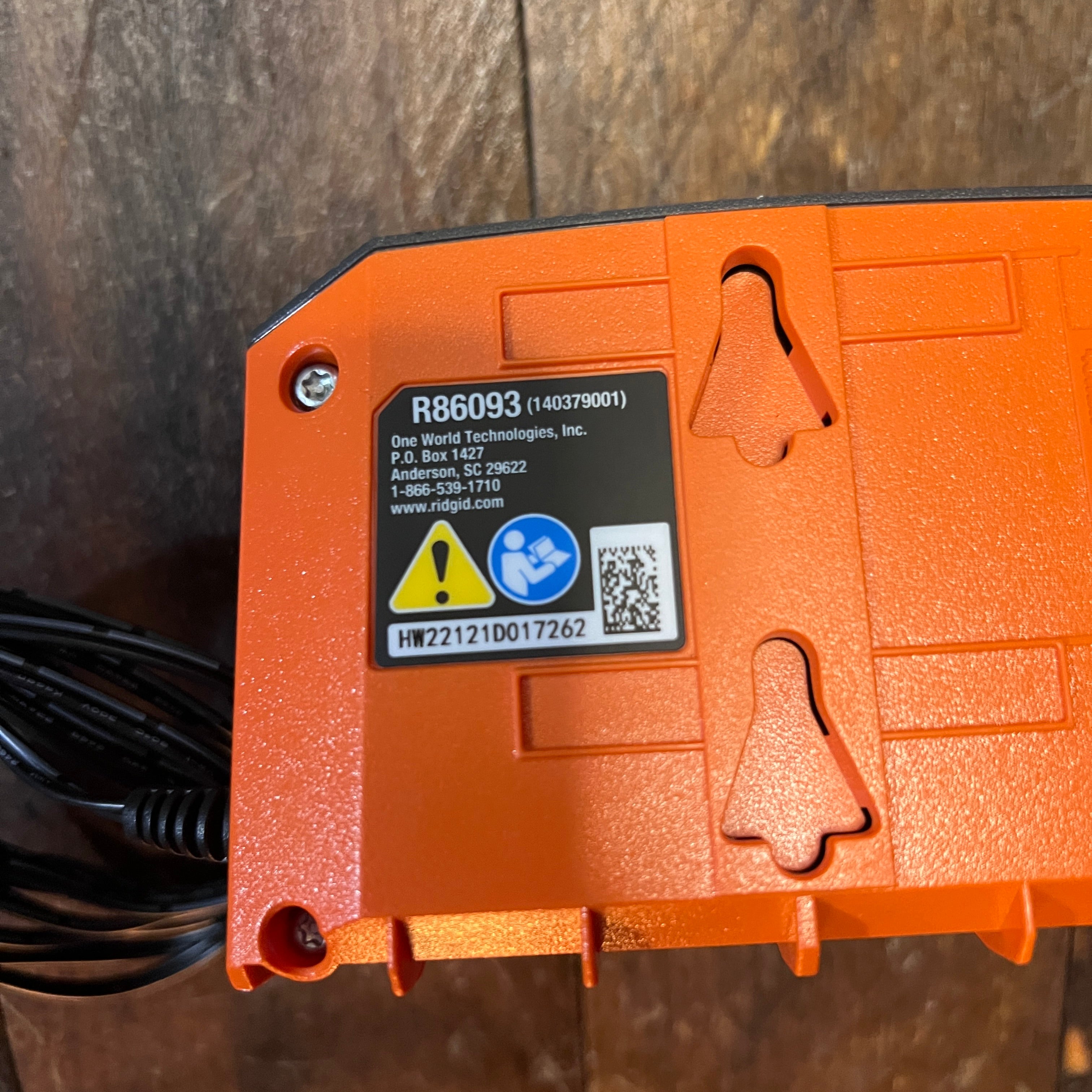 Ridgid Ridgid 18V Charger R86093