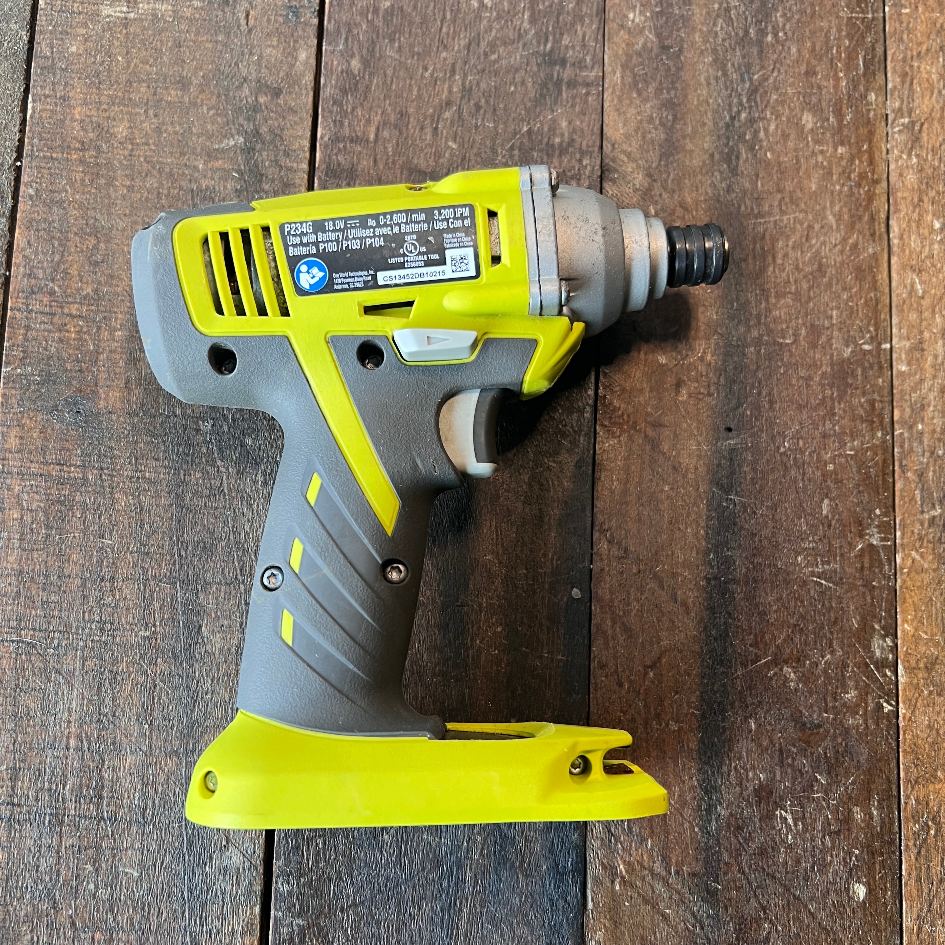 Ryobi Ryobi P234G Cordless 18v 1/4 in. Impact Driver