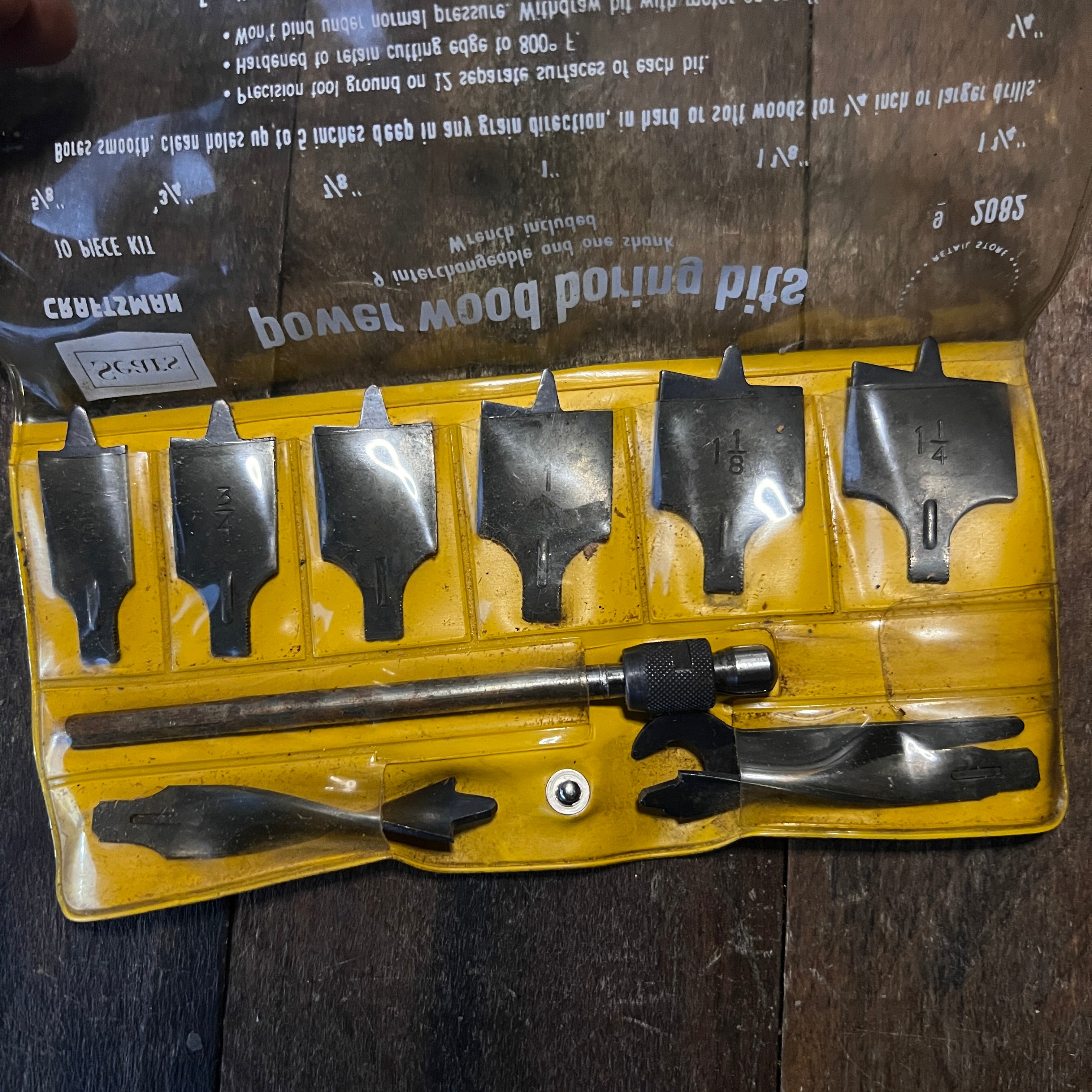 Craftsman Craftsman 10-Piece Power Wood Boring Bit Set 9-2082