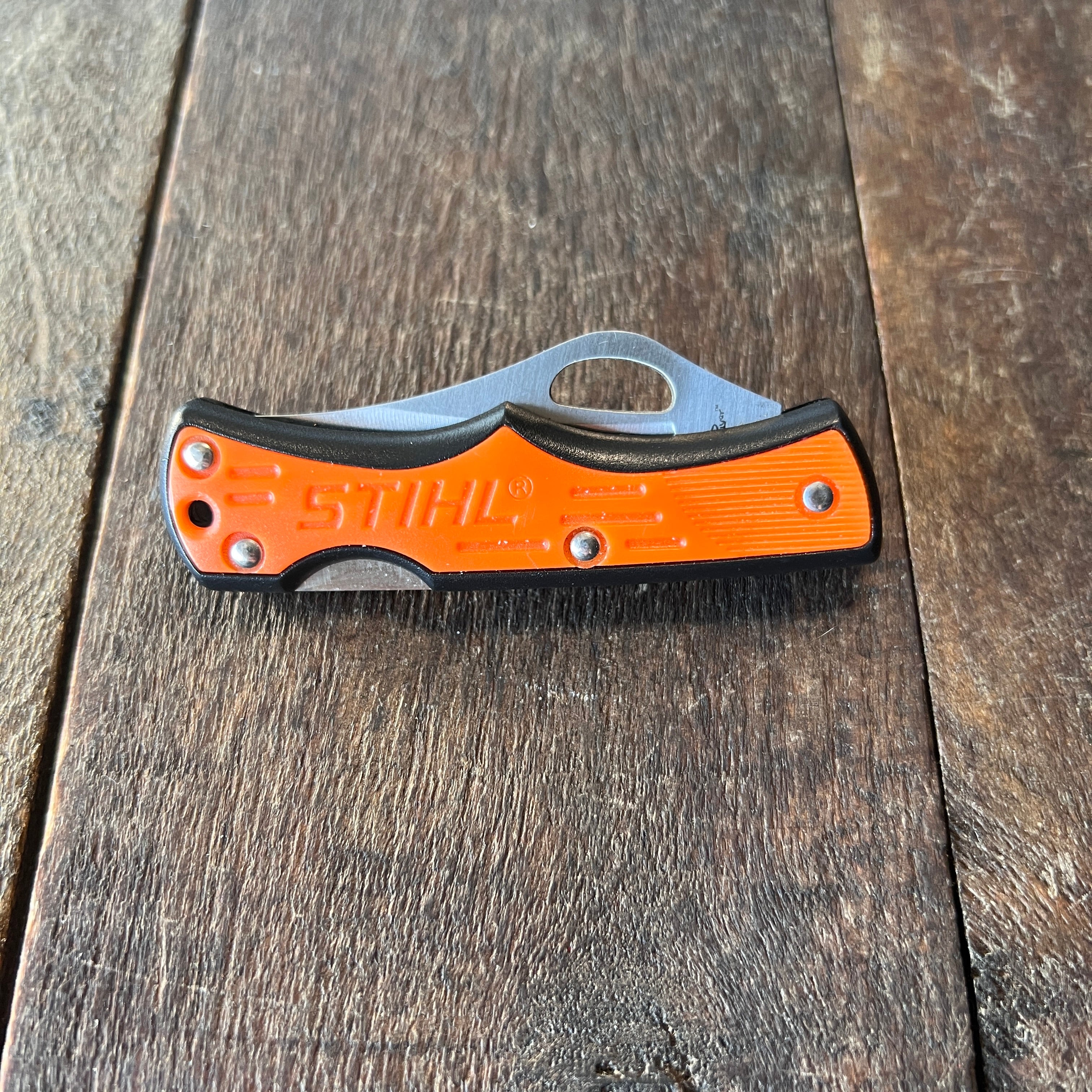 STIHL STIHL Orange Lockback Folding Pocket Knife
