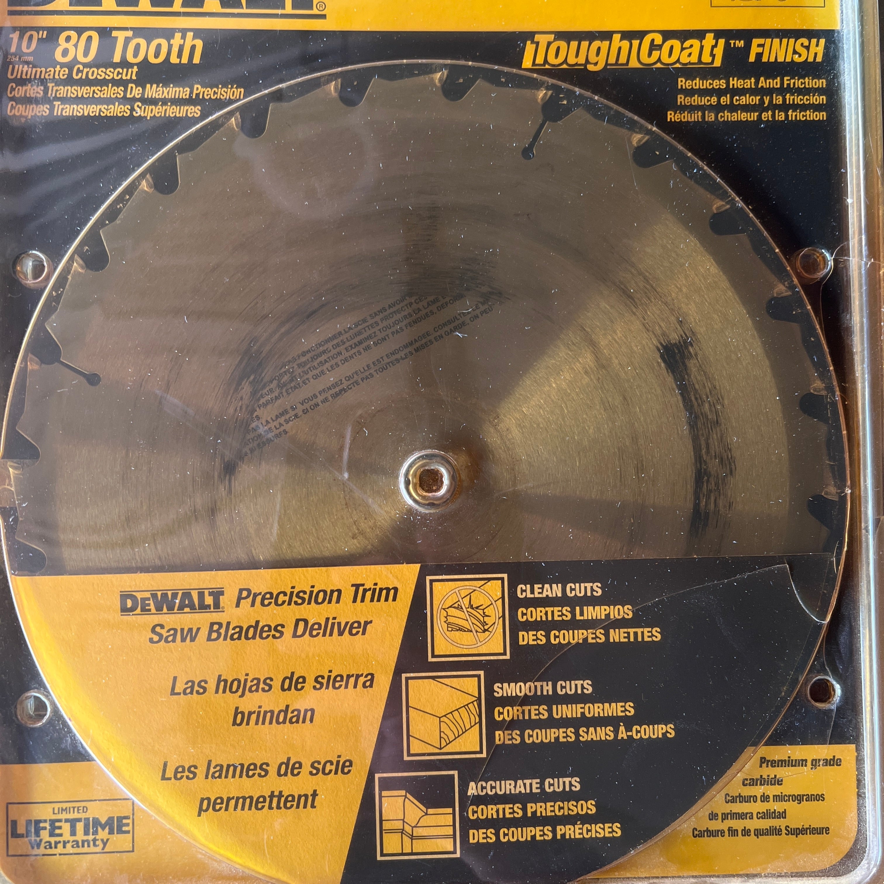 DEWALT DeWalt 10-inch 80-Tooth Precision Trim Saw Blade