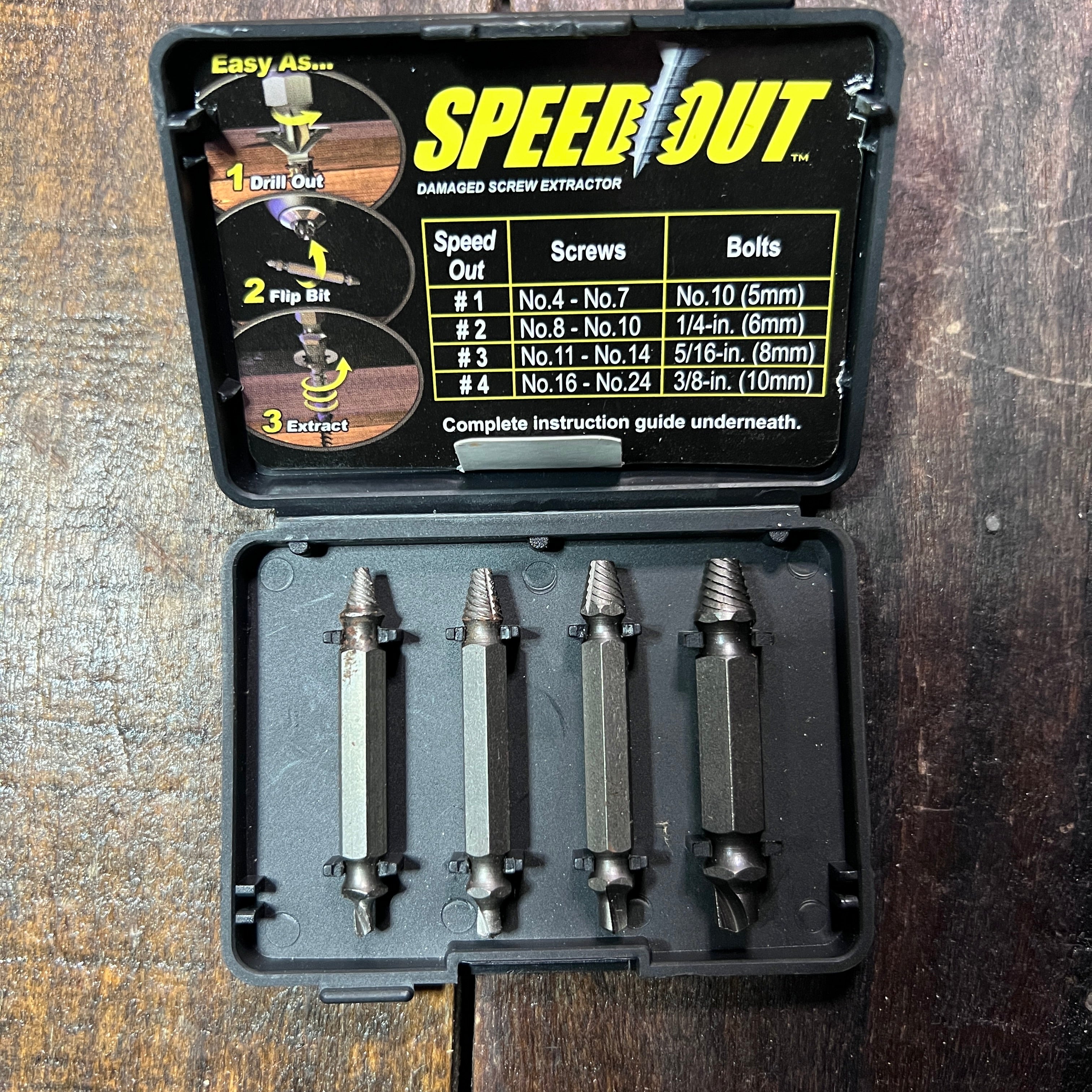 Gear Up Trading Co. Speed Out 4Pc. Screw Extractor Set