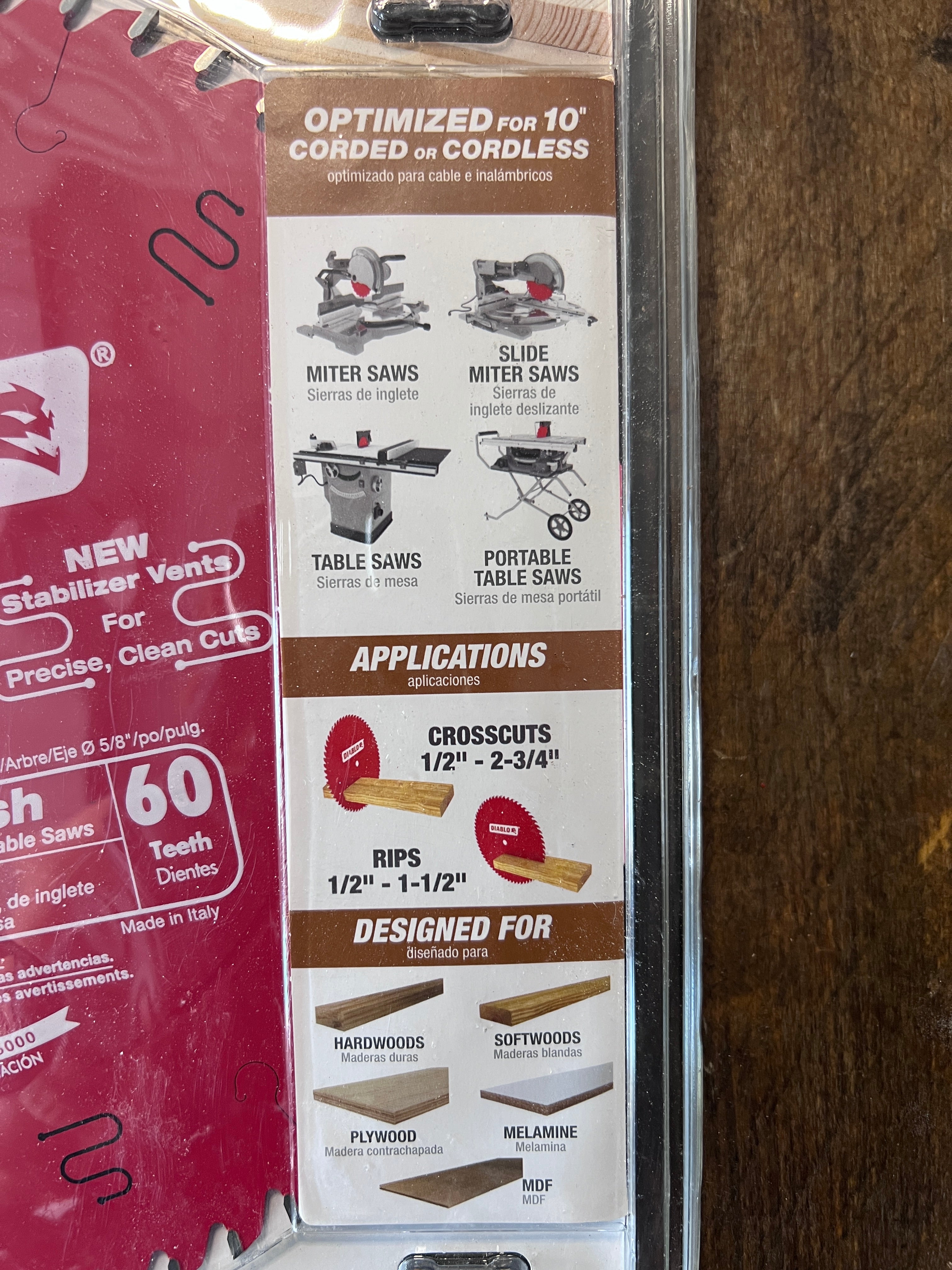 Diablo Diablo 10” 60 Tooth- Fine Finish Blade Gear Up