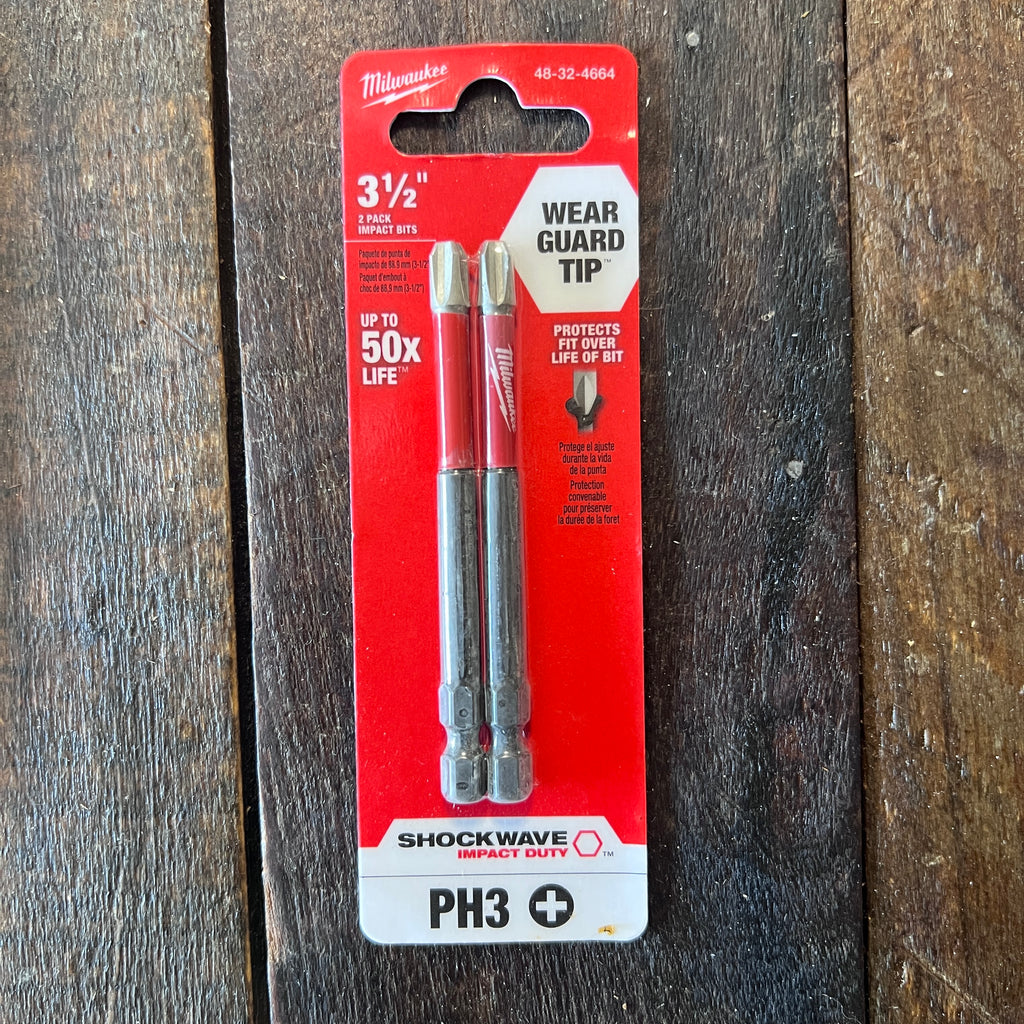 Milwaukee Milwaukee PH3 bits(pack of 2)