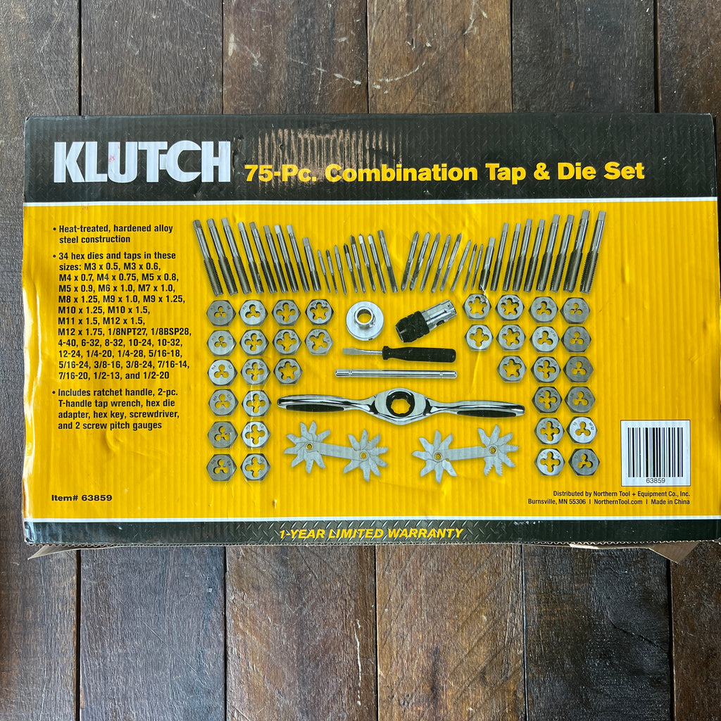 Klutch KLUTCH 75pc. Tap & Die Set