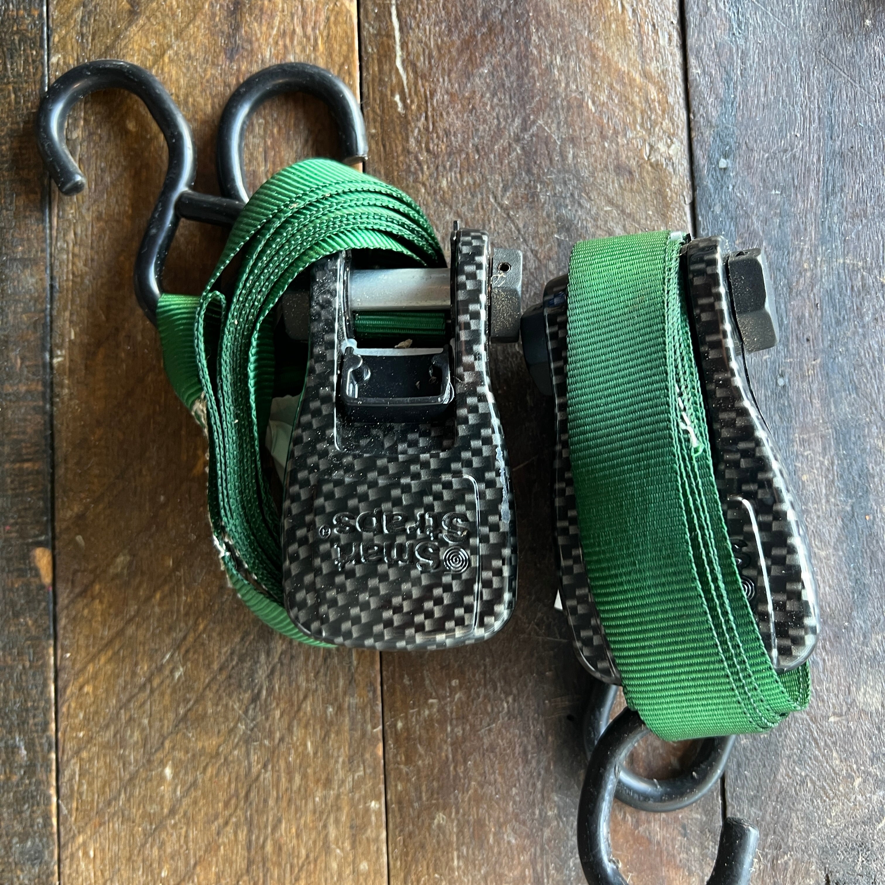 Gear Up Trading Co. Smart Strap Green Ratchet Straps (Pair)