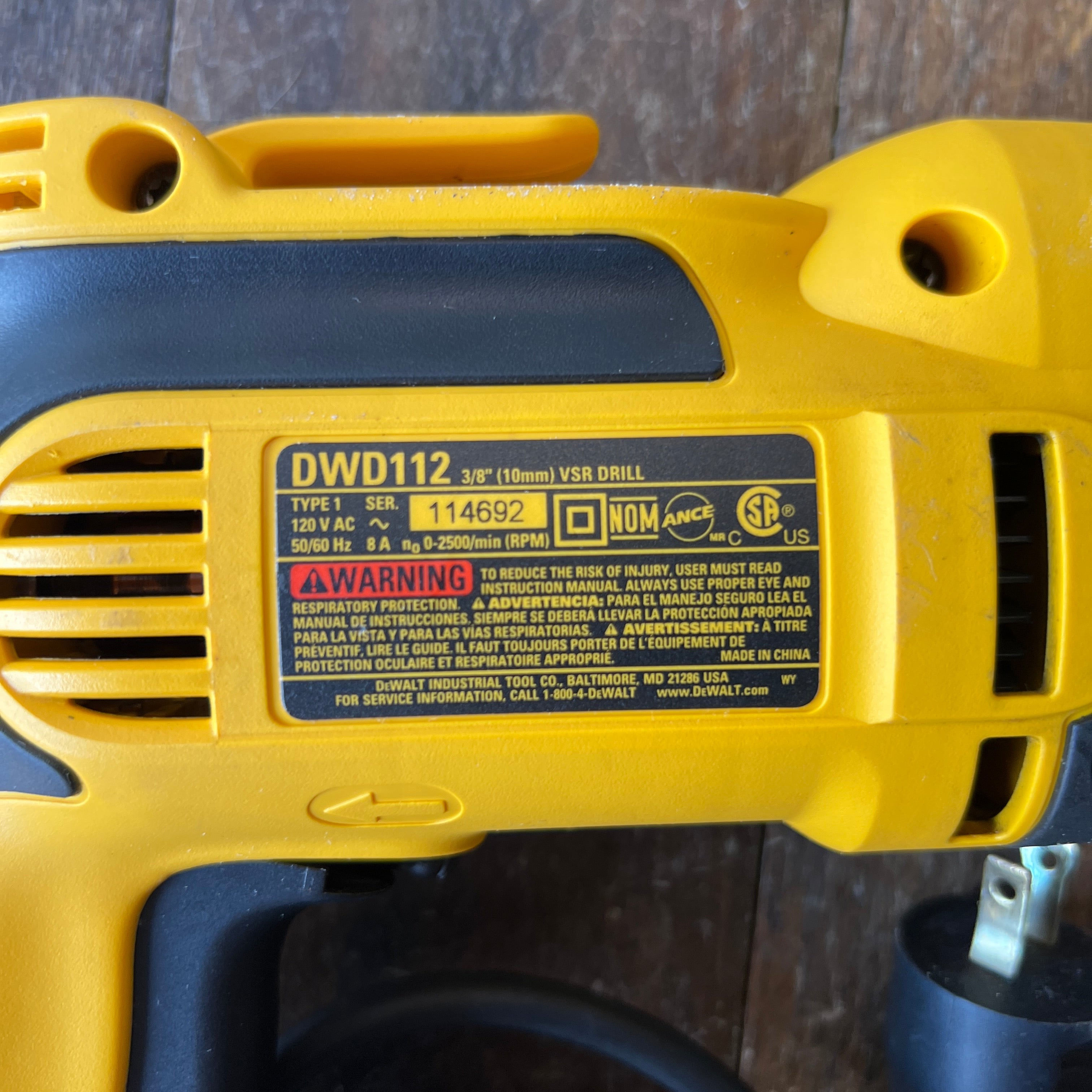DeWalt DeWalt DWD112 Corded Drill Gear Up