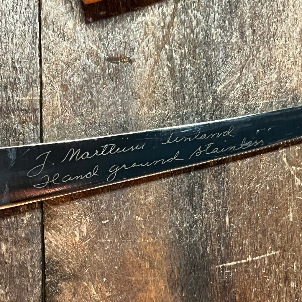 Rapala Vintage J. Marttiini Rapala Inscribed Fish Fillet Knife w/Leather Sheath Finland Gear Up