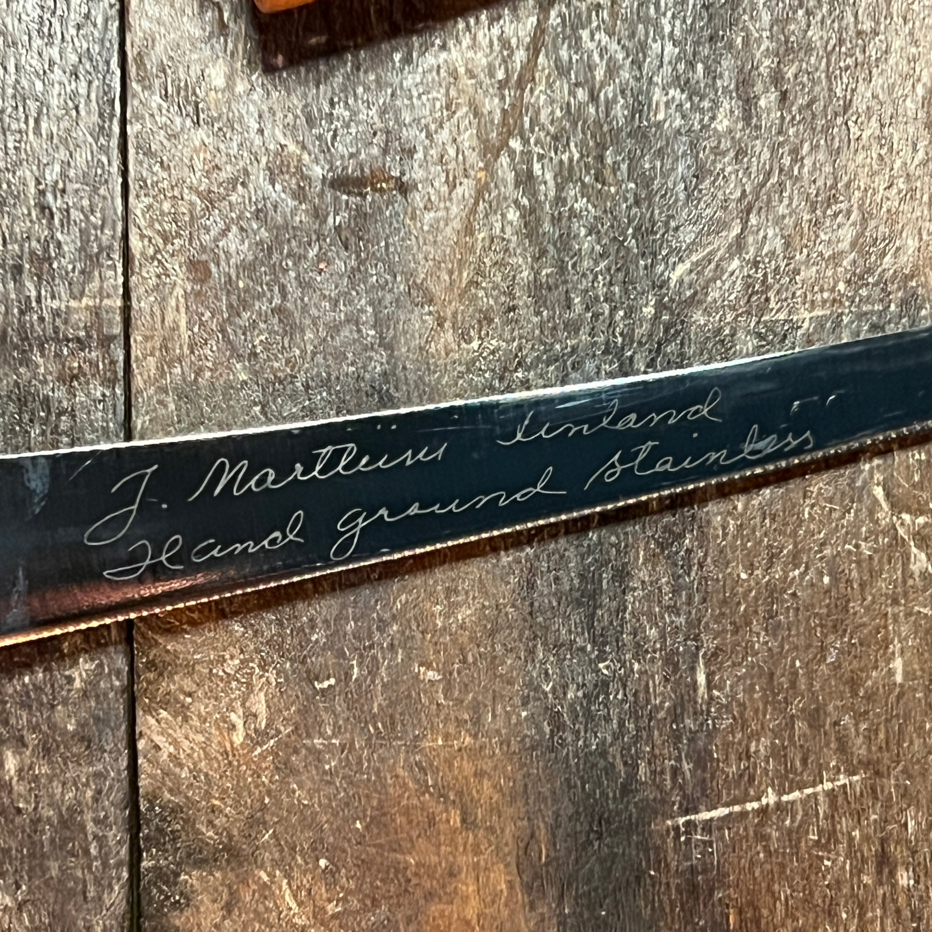 Rapala Vintage J. Marttiini Rapala Inscribed Fish Fillet Knife w/Leather Sheath Finland Gear Up