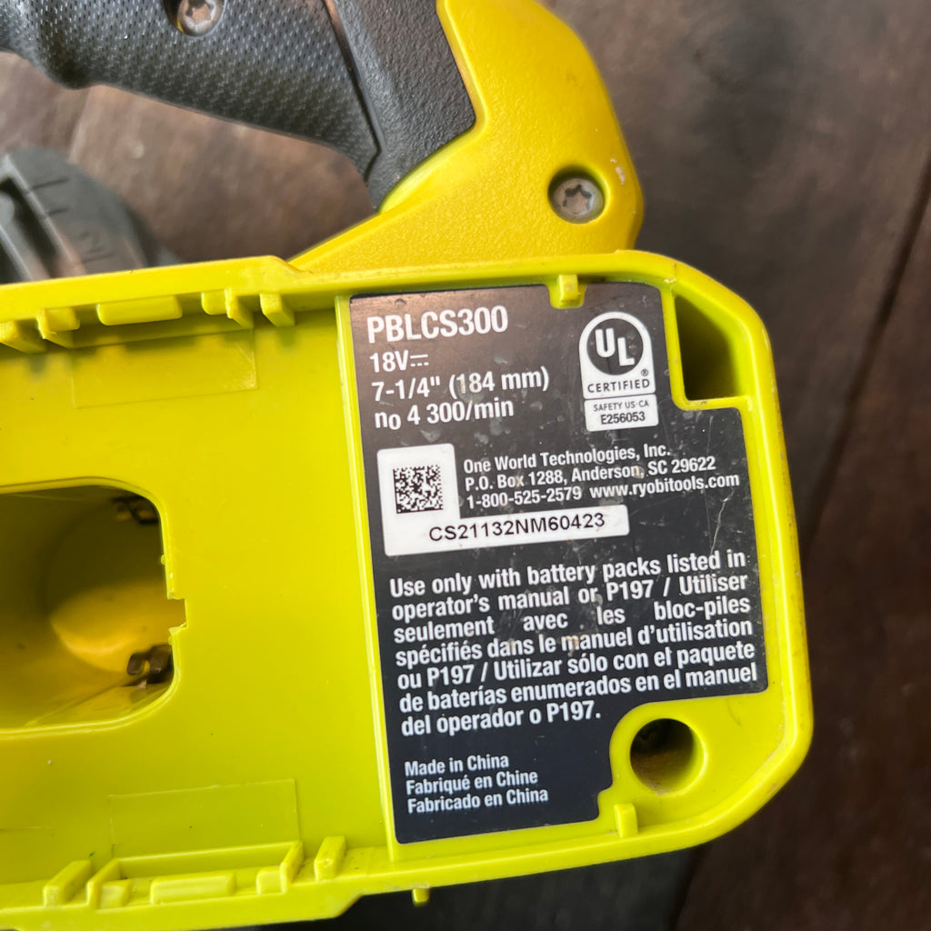 Ryobi Ryobi Circular Saw PBLCS300 18v 7 1/4 in. Gear Up