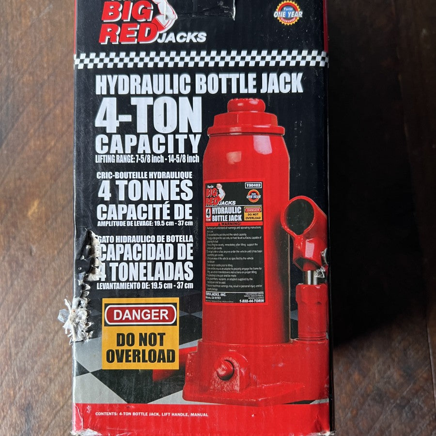 Big Red Jacks TR9403 4 Ton Hydraulic Bottle Jack