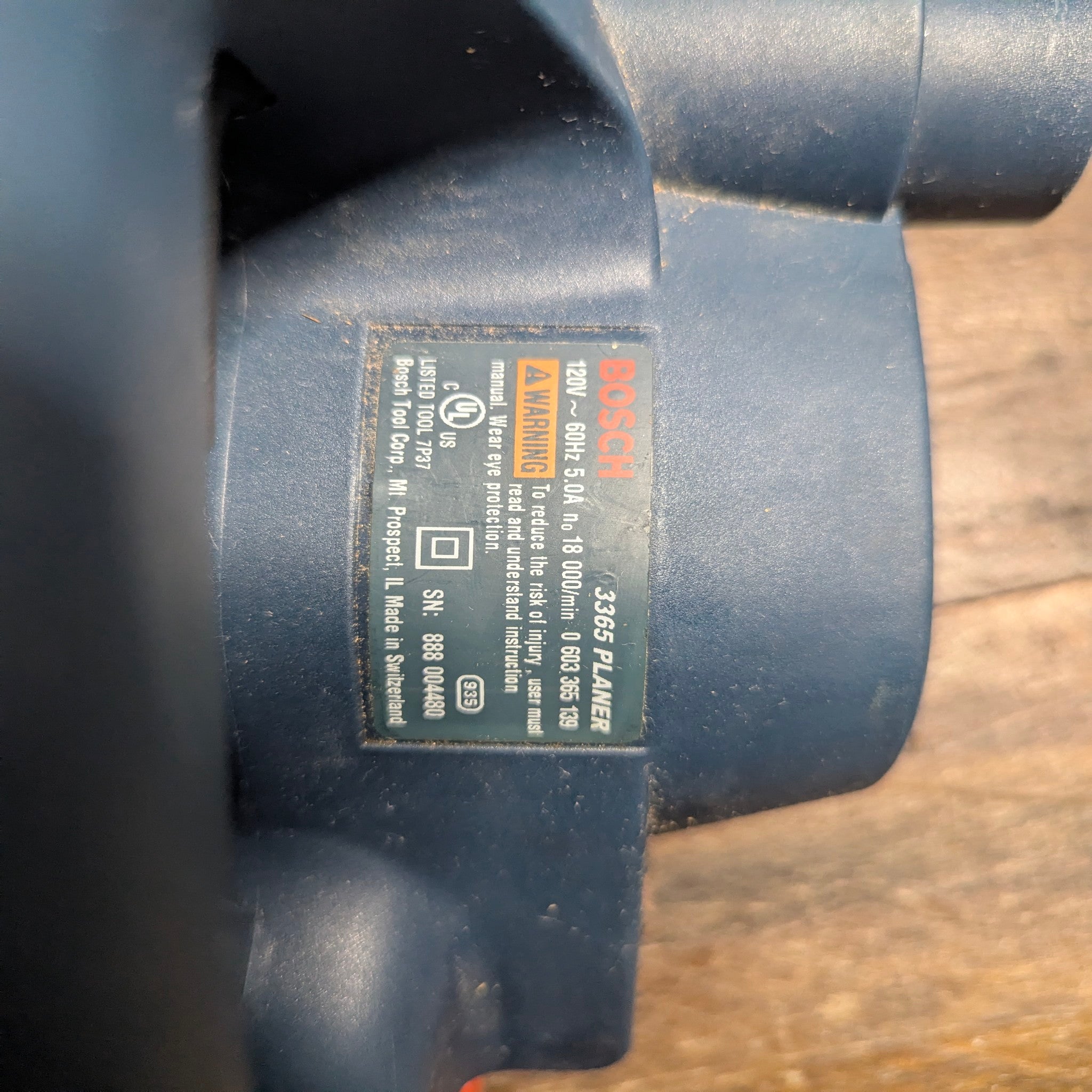 Bosch Bosch 5-Amp 2-Blade Planer 3365