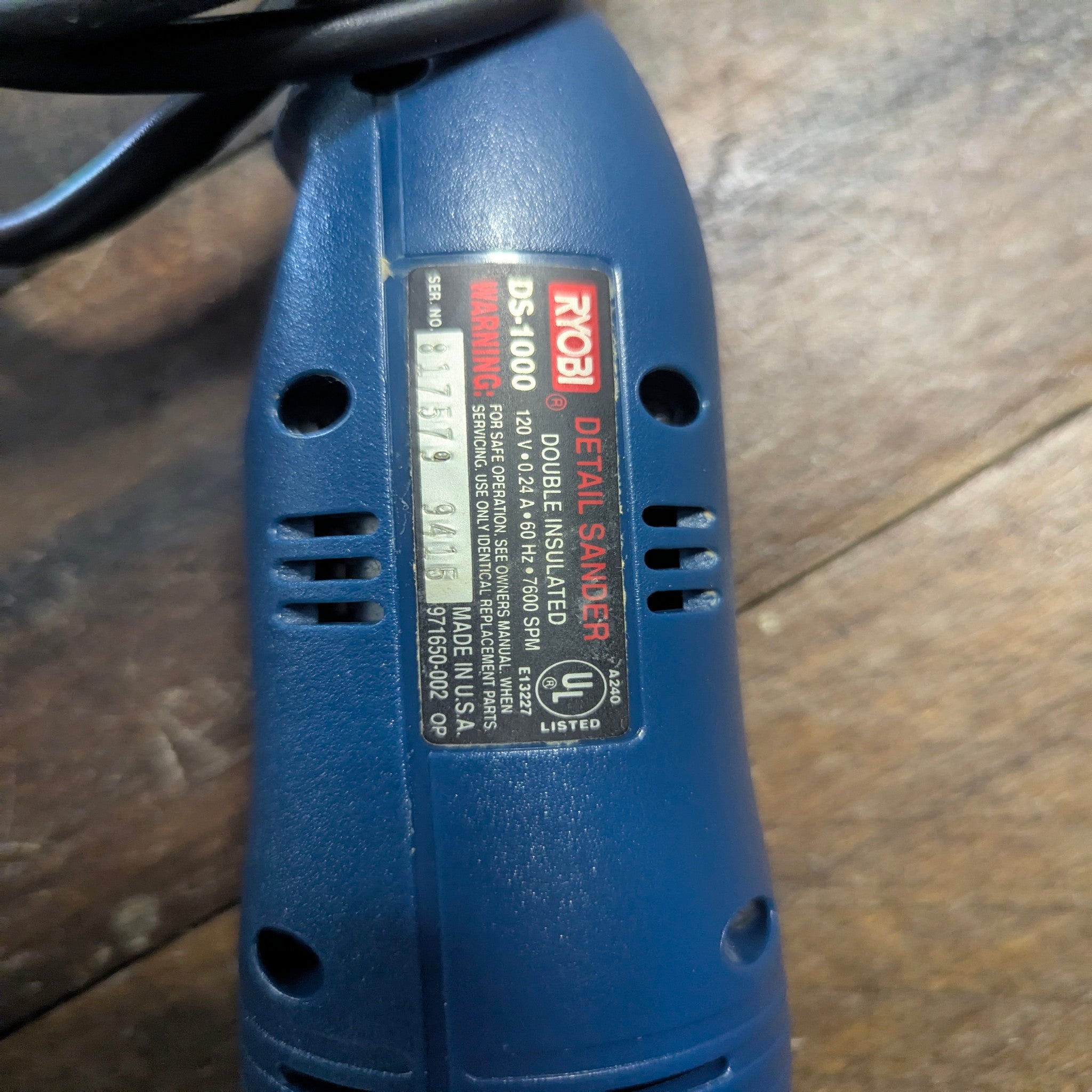 Ryobi Ryobi Corded Detail Sander DS-1000