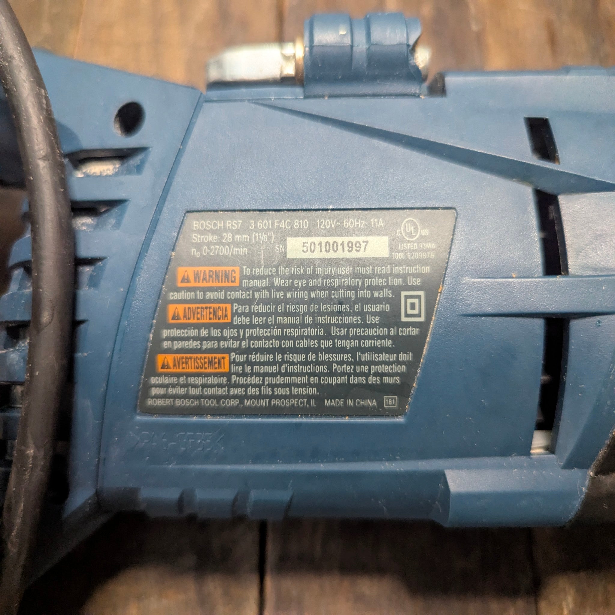 Bosch Bosch 11-Amp Variable Speed Corded Reciprocating Saw RS7