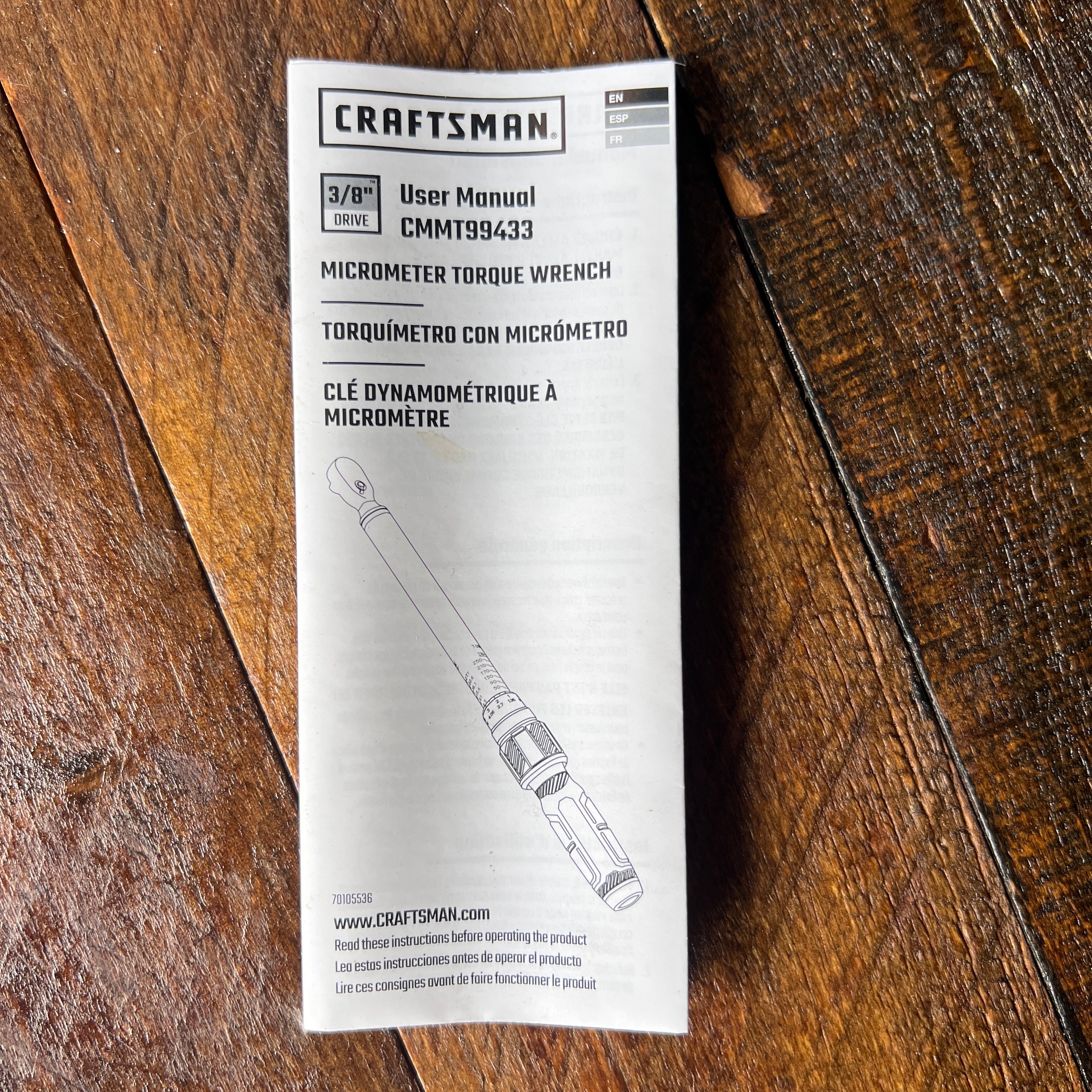 Craftsman Craftsman CMMT99433 3/8-in Drive Micrometer Torque Wrench Gear Up