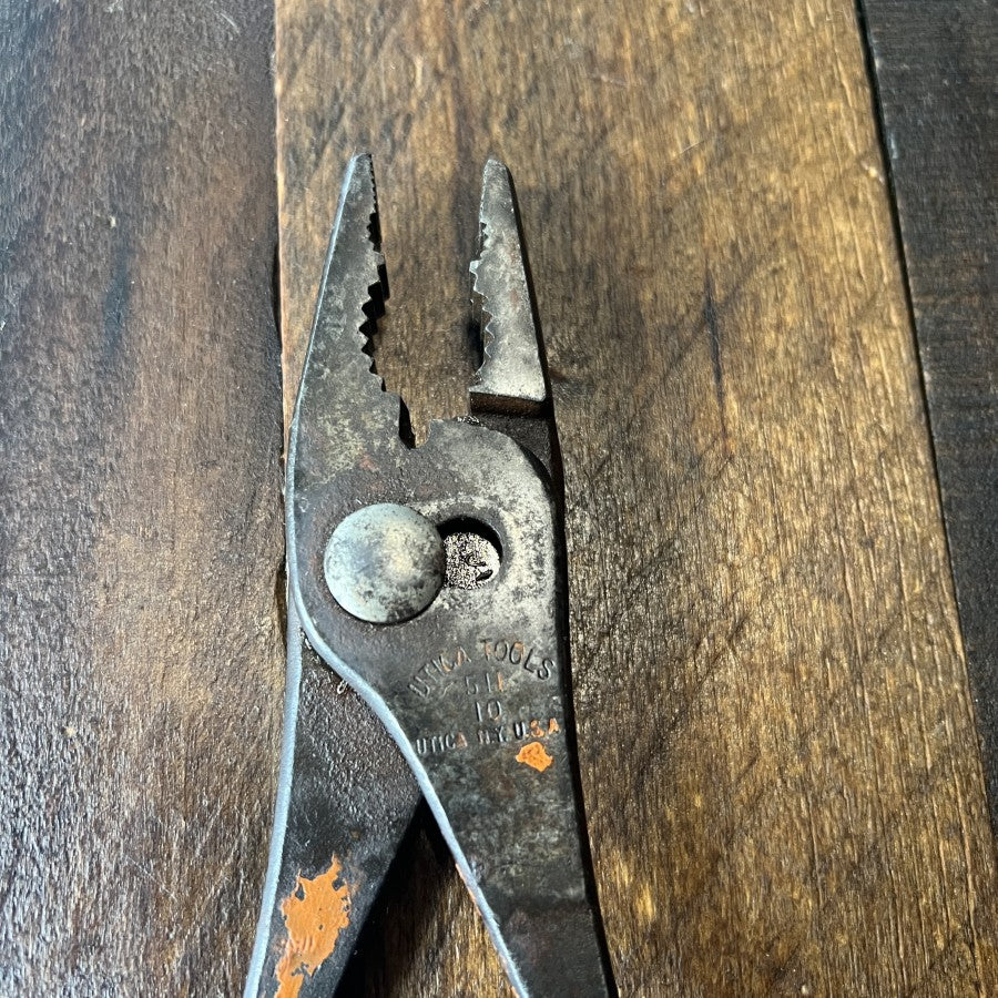 Utica Tools 511 Vintage Lineman Slip Joint Pliers (USA)