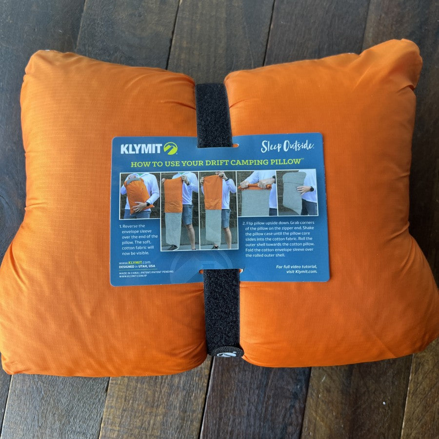 Other Klymit Drift Camping Pillow Large (Orange) Gear Up
