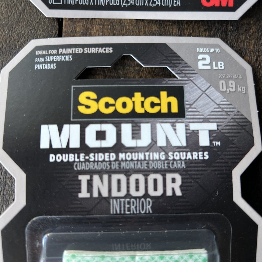 Scotch-Mount Indoor Double Sided Mounting Squares 11H-SQ-D (sold individually)