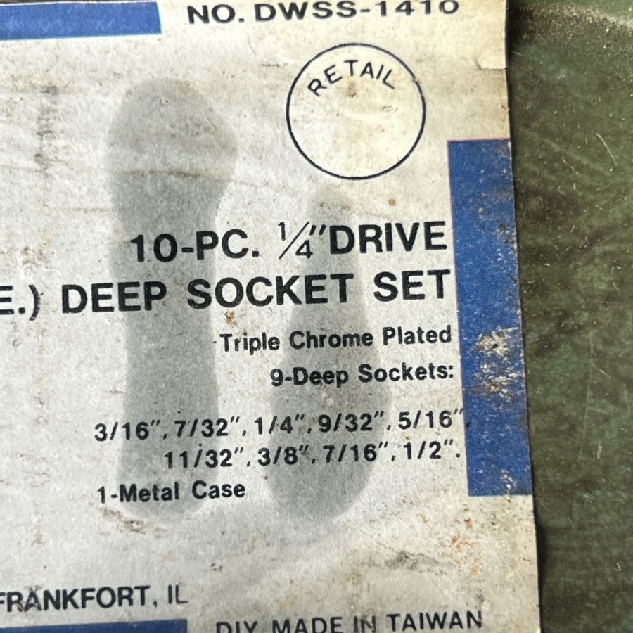 Other Continental Industries DWSS-1410 1/4-Inch Drive SAE Deep Socket Set Gear Up