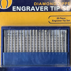Inland 20-Piece Diamond Tipped Engraver Tip Set for Rotary Tools