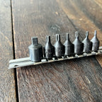 Unknown 7-Piece 1/4 Inch Drive Torx Bit Socket Set with 3/8 Inch Adapter Gear Up