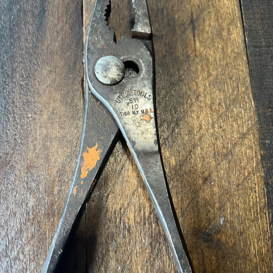 Utica Tools 511 Vintage Lineman Slip Joint Pliers (USA)