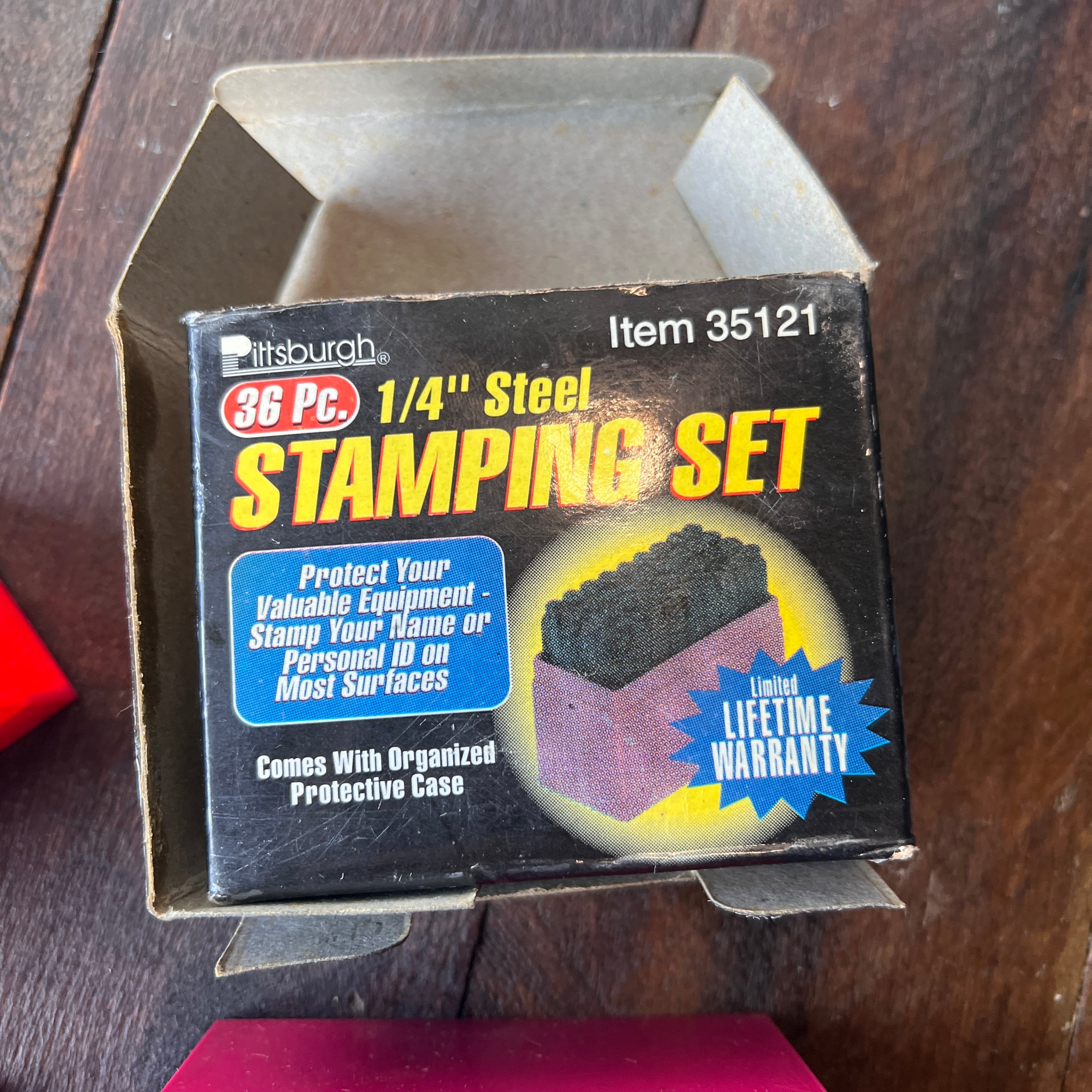 Pittsburgh Pittsburgh 36 Piece 1/4 Inch Steel Stamping Set 35121 Gear Up