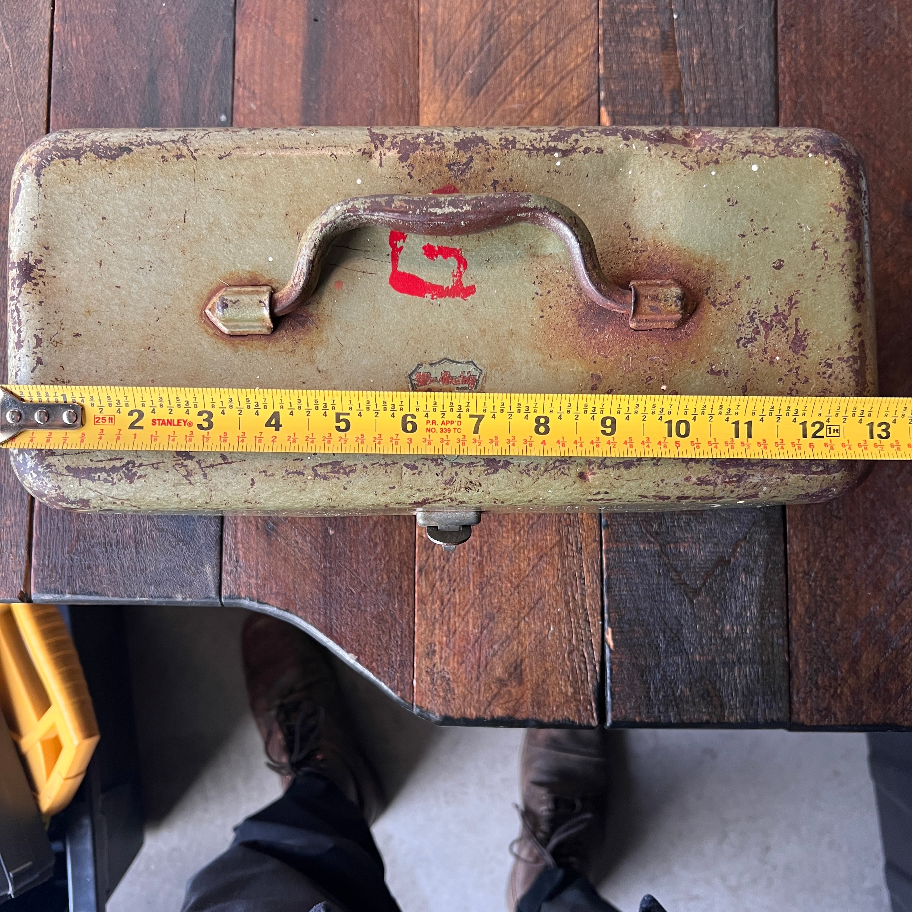 Unknown Vintage Union Metal Multi-Level Toolbox Tool Storage Gear Up
