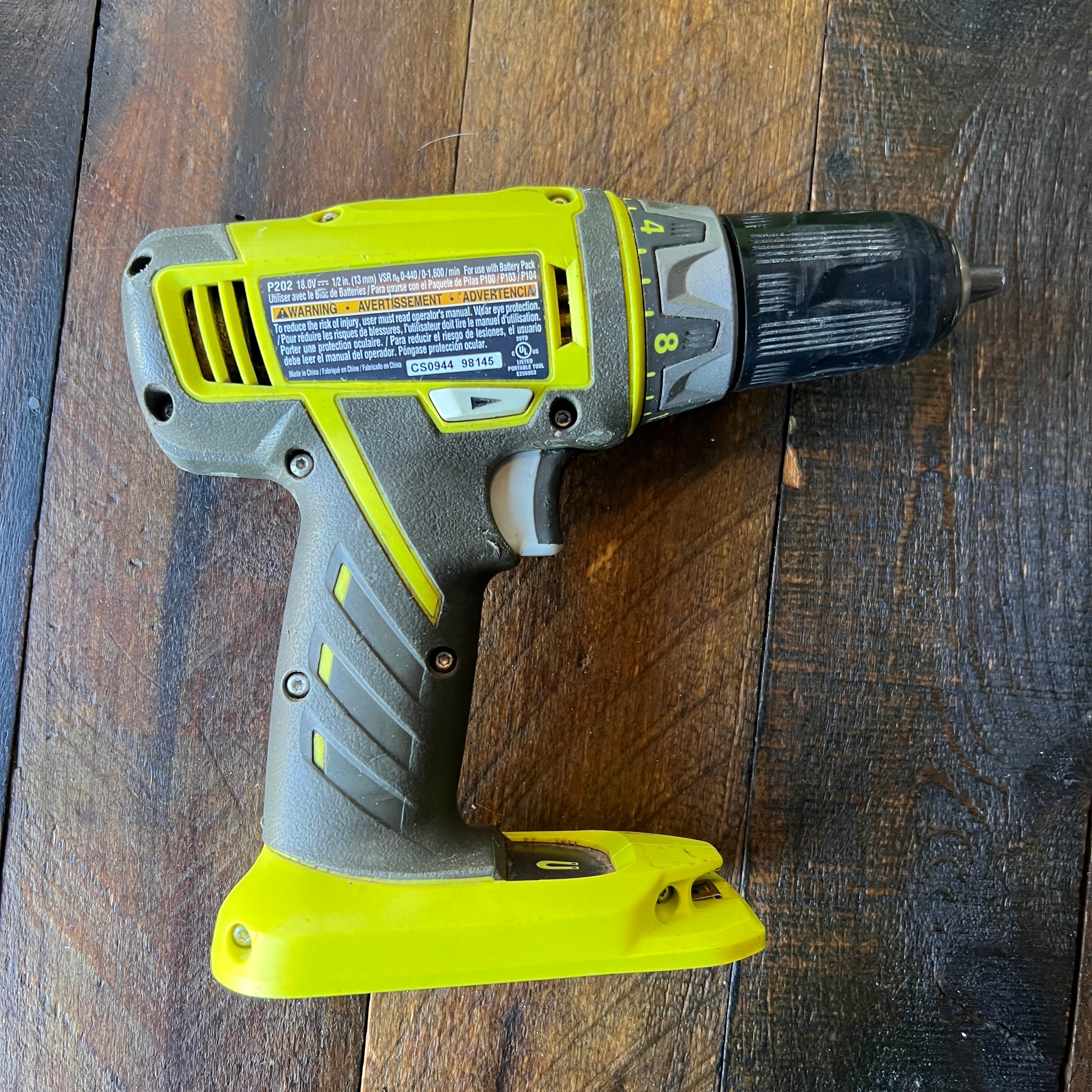 Ryobi Ryobi P271 18V 1/2 Inch Drill Driver with Battery, Charger, & Bag Gear Up