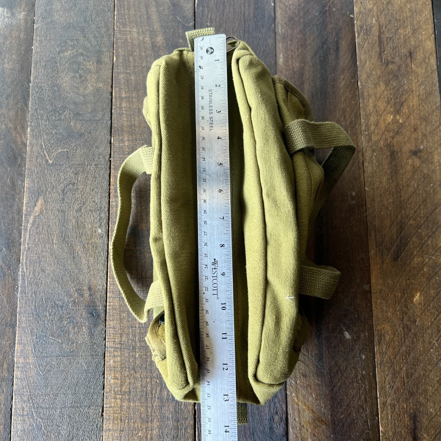 Olive Green Canvas Tool Bag Organizer Carryall