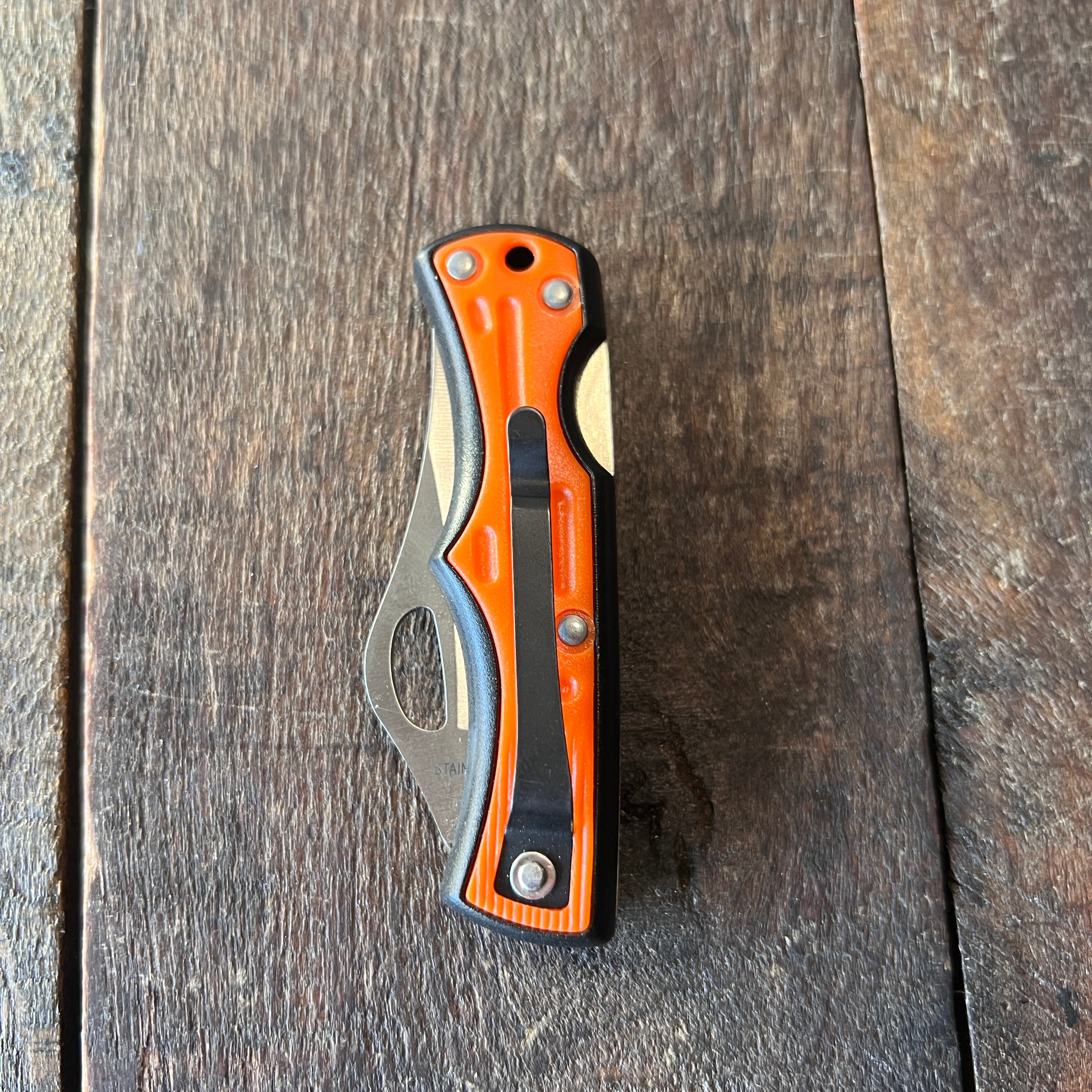 STIHL STIHL Orange Lockback Folding Pocket Knife