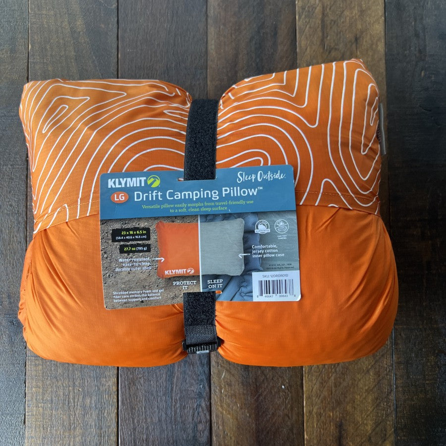 Other Klymit Drift Camping Pillow Large (Orange) Gear Up