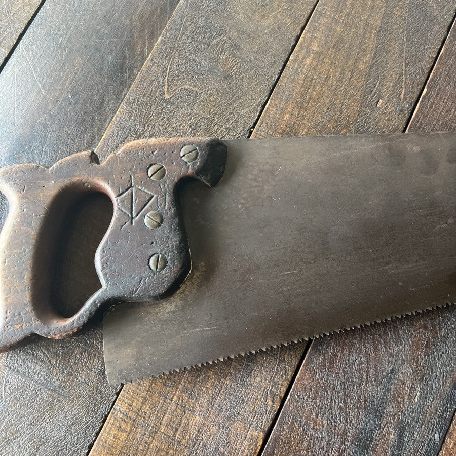 Other Henry Disston & Sons No. 12 Antique Hand Saw Gear Up
