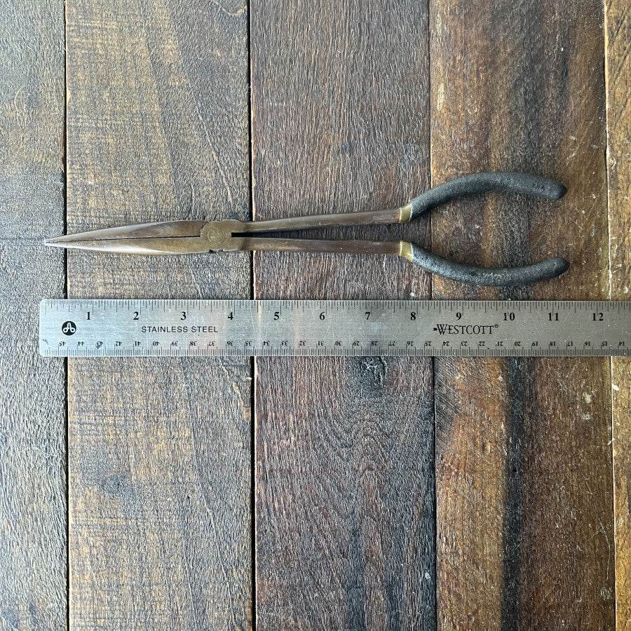 Vintage Extra Long 12 Inch Needle Nose Pliers Hand Tool