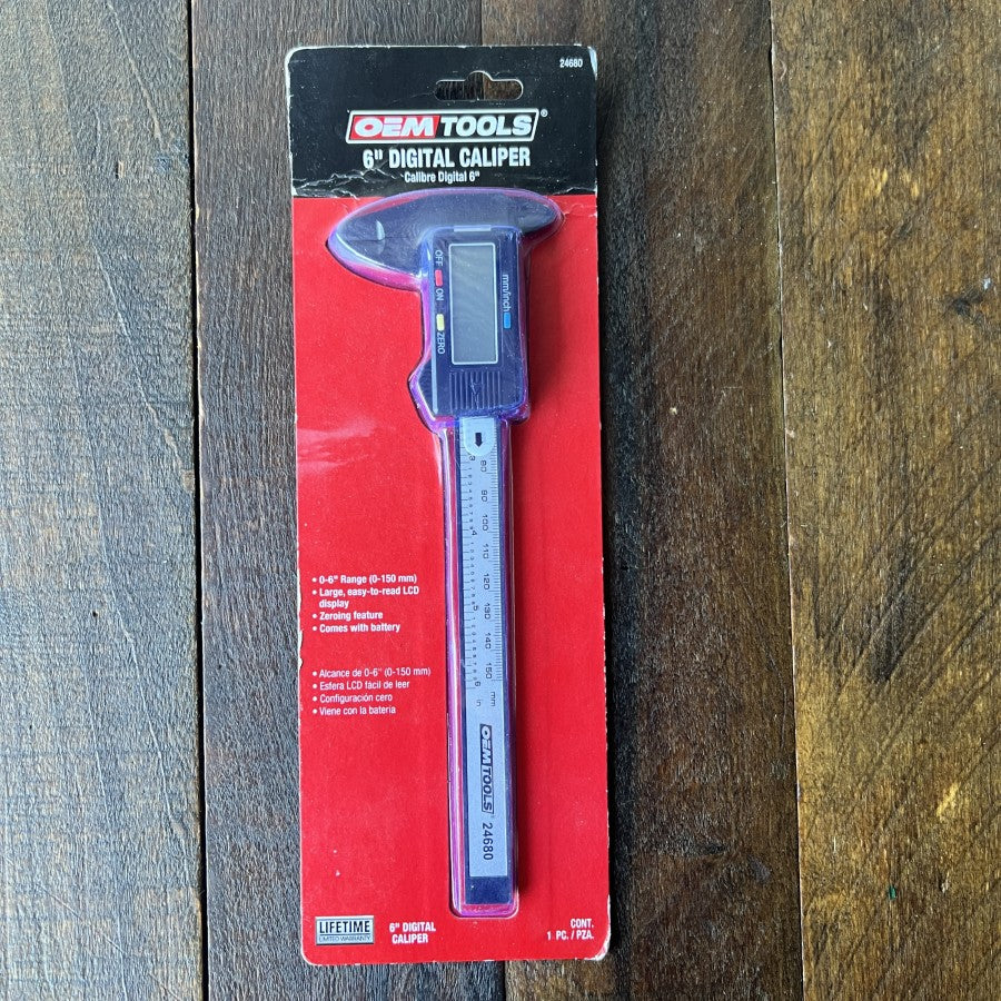 OEM TOOLS OEM TOOLS 6 Inch Digital Caliper 24680 Gear Up