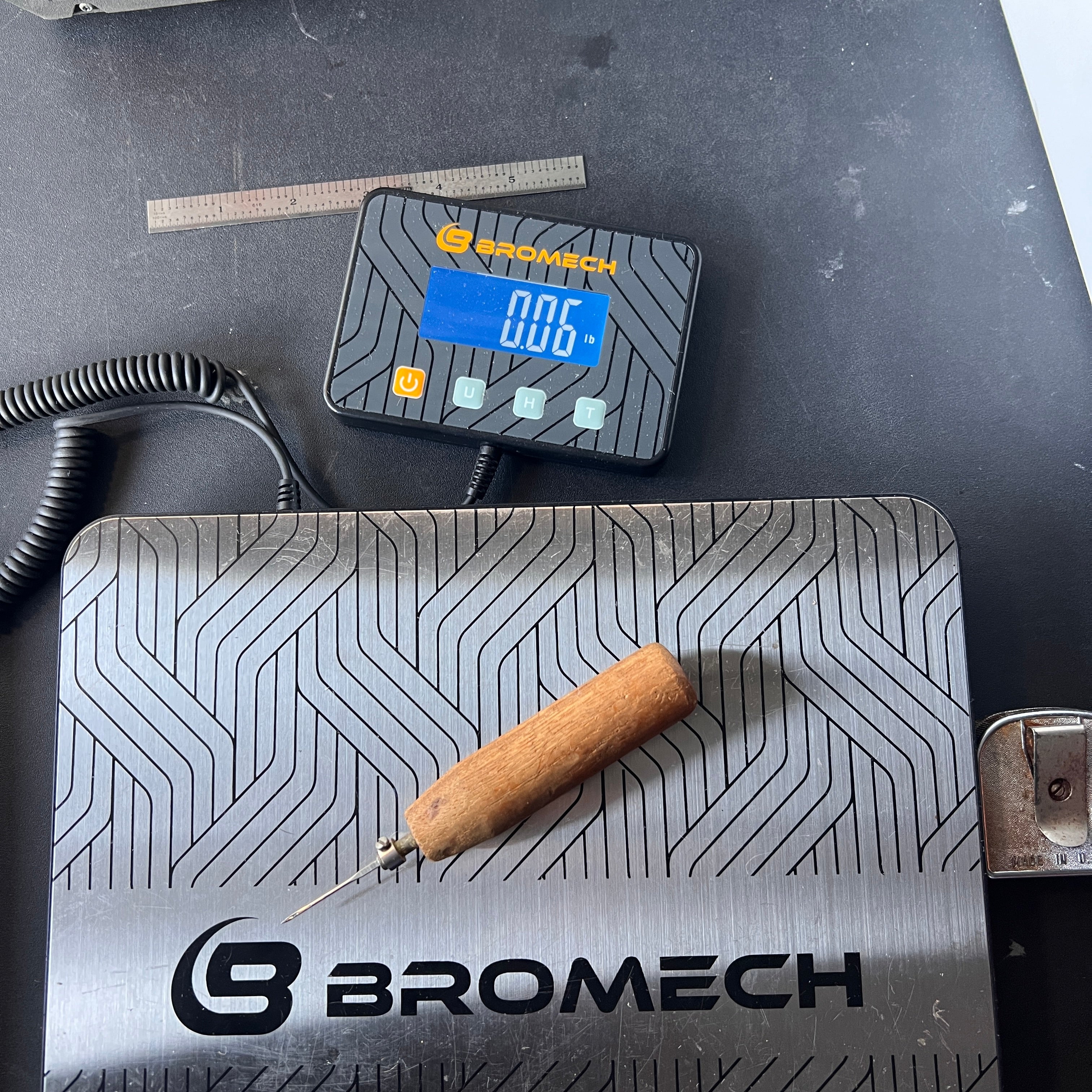 Other Vintage Wooden Handle Needle Awl Punch Tool for Leather Woodworking Gear Up