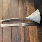 Unknown Vintage Galvanized Flexible Funnel 19 Inch Long Spout Gear Up