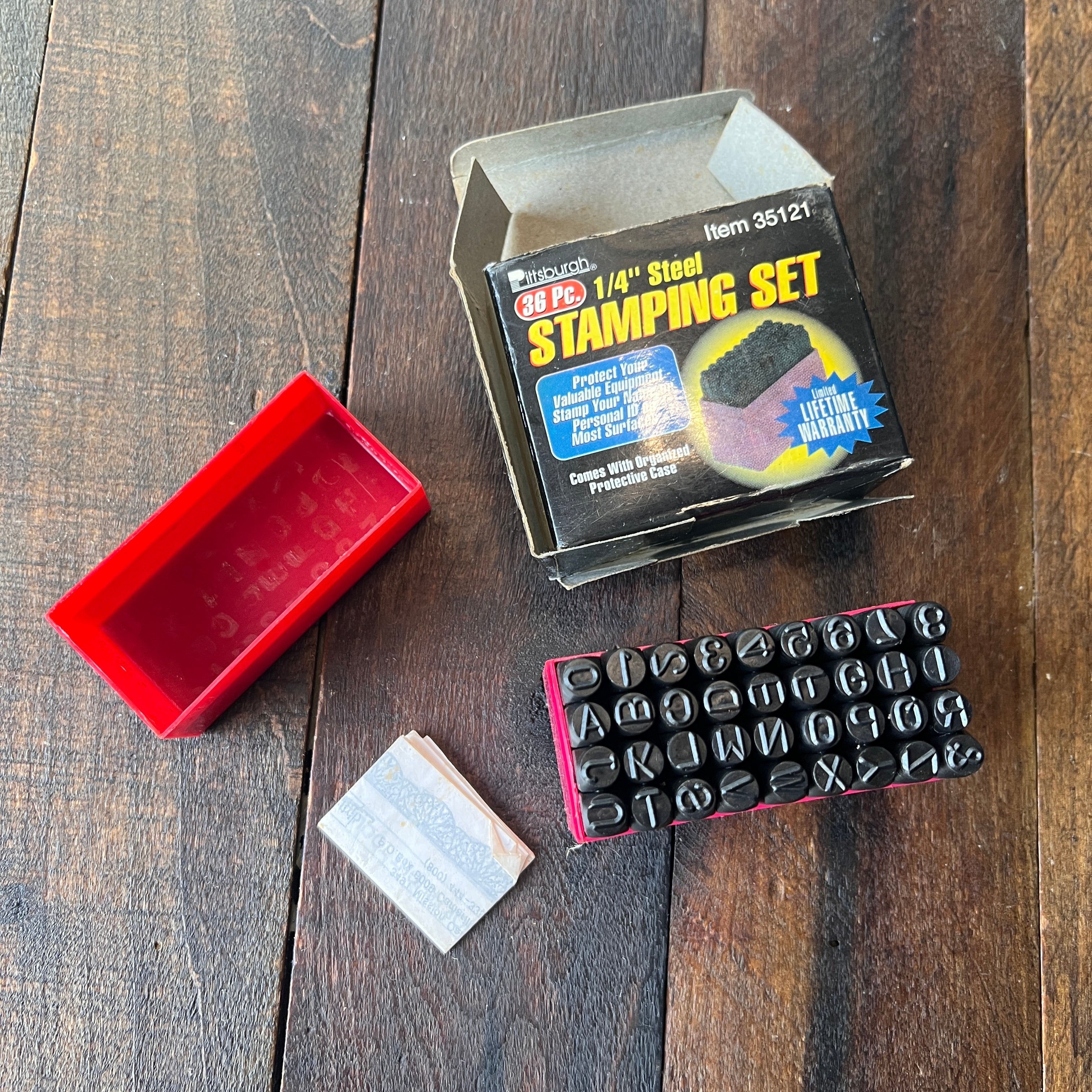 Pittsburgh Pittsburgh 36 Piece 1/4 Inch Steel Stamping Set 35121 Gear Up