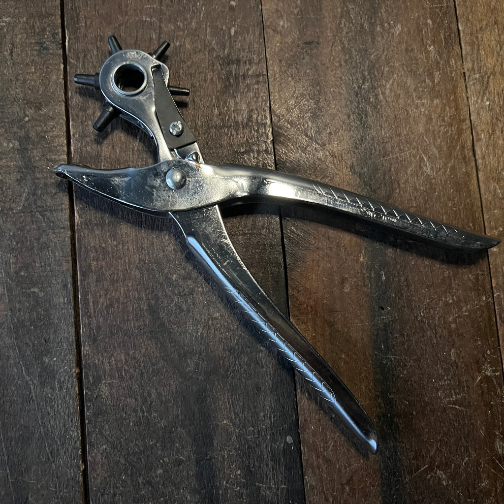Unknown Revolving 6-Size Leather Hole Punch Pliers