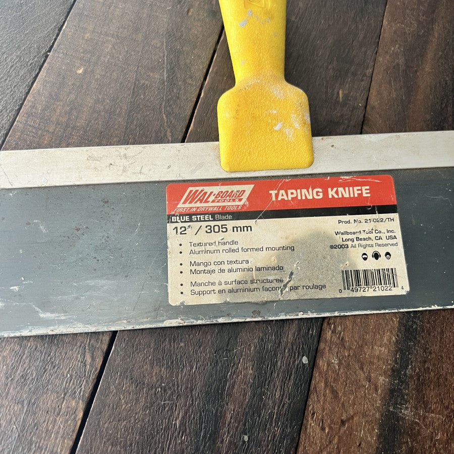 Wal-Board 21-022 12 Inch Blue Steel Taping Knife (USA)
