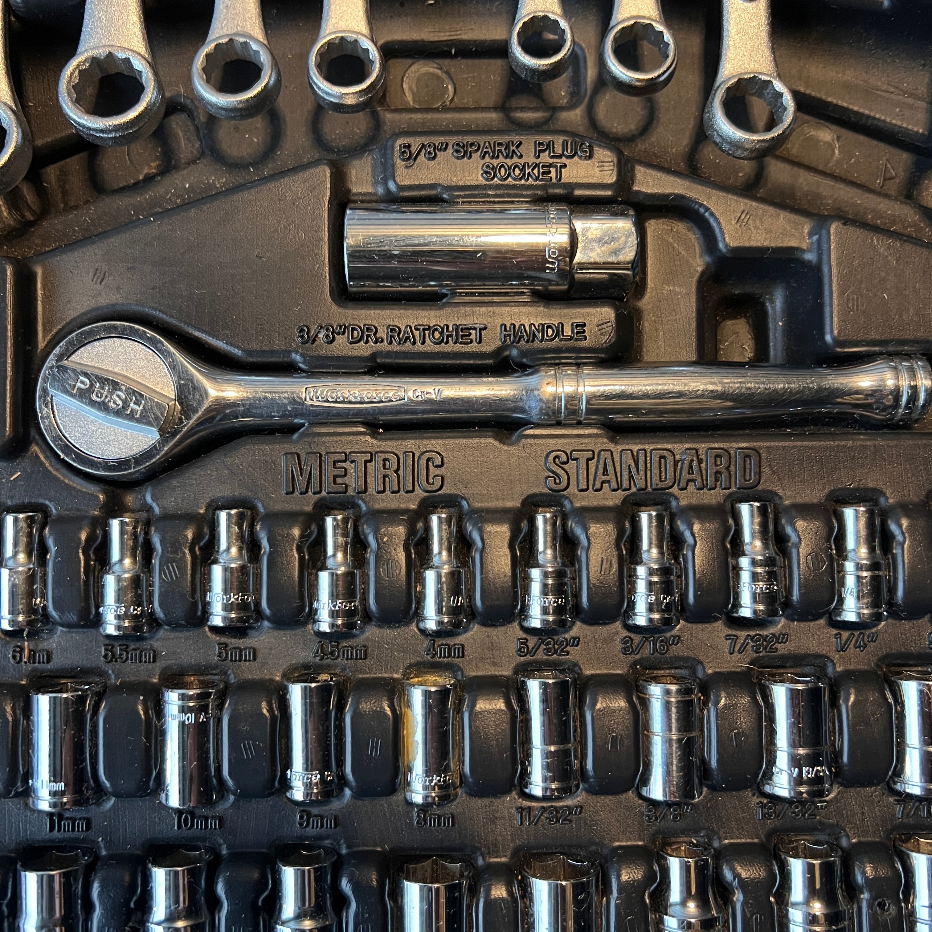 Other Workforce Incomplete Mechanic Tool Set with Wrenches & Case Gear Up