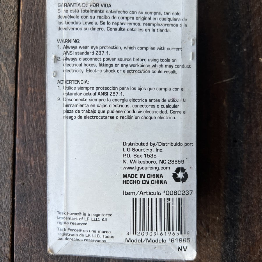 Task Force 10 Piece Quarter Inch Drive SAE Socket Set