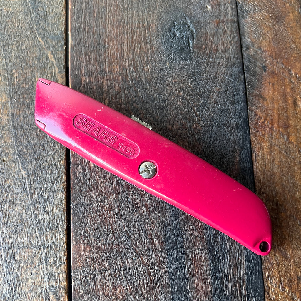 Sears Sears Utility Knife Retractable Blade 9490 Red Gear Up