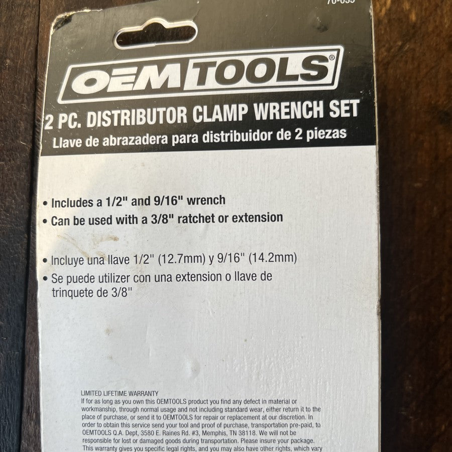 OEM TOOLS OEM Tools 70-035 2 Piece Distributor Clamp Wrench Set Gear Up