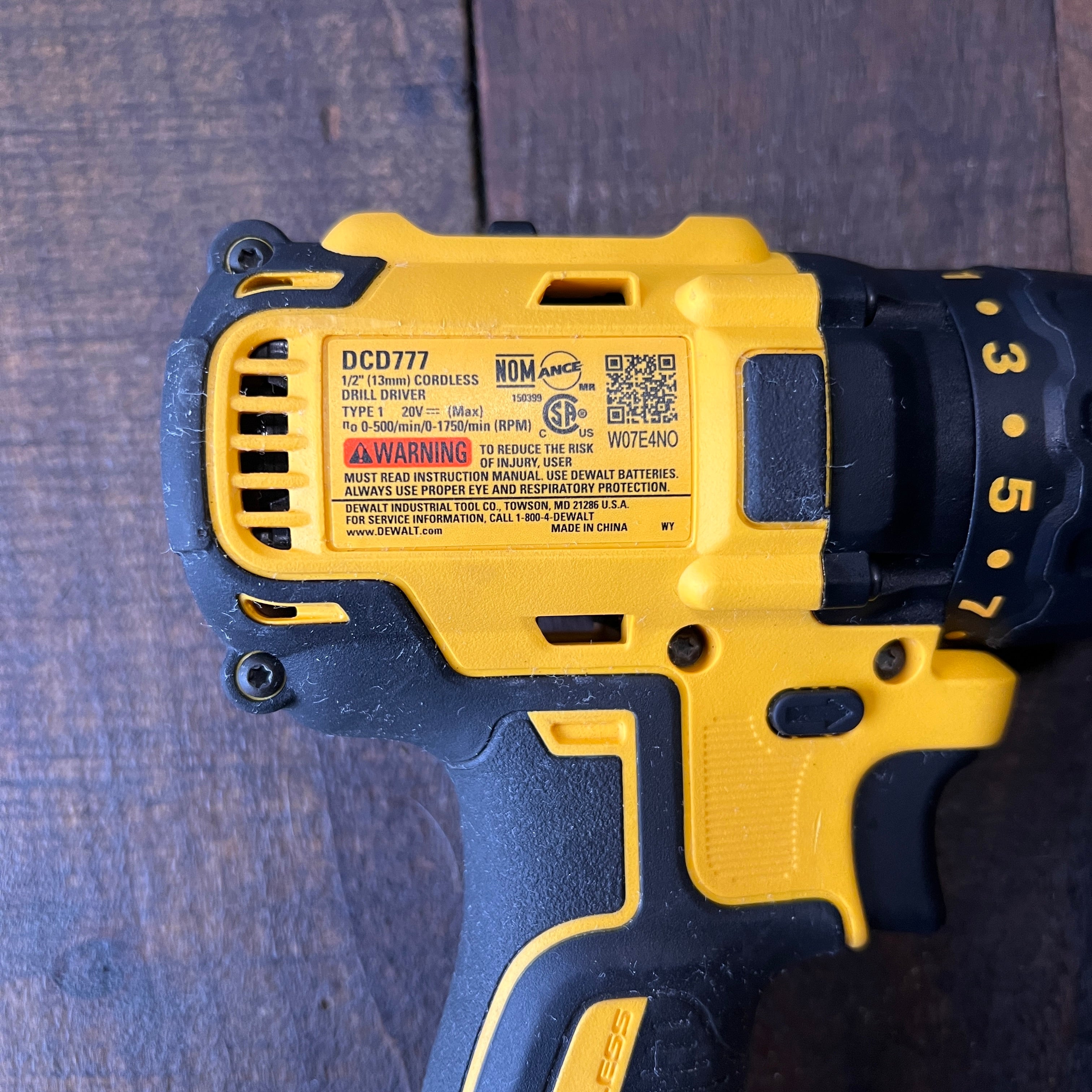 DeWalt DeWalt DCD777 20V MAX Brushless Drill Driver (Tool Only) Gear Up