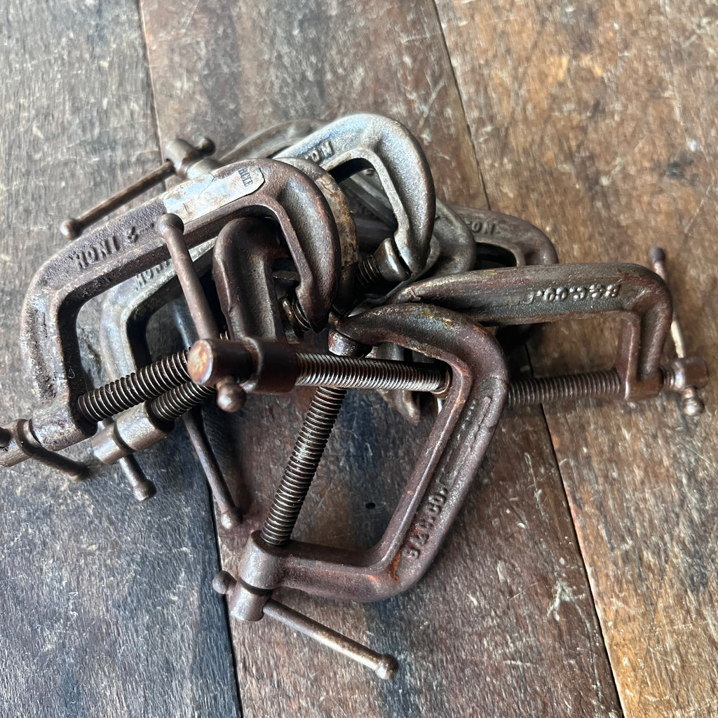 Billings & Spencer Lot of 8 Vintage 2-Inch C-Clamps (USA) Gear Up