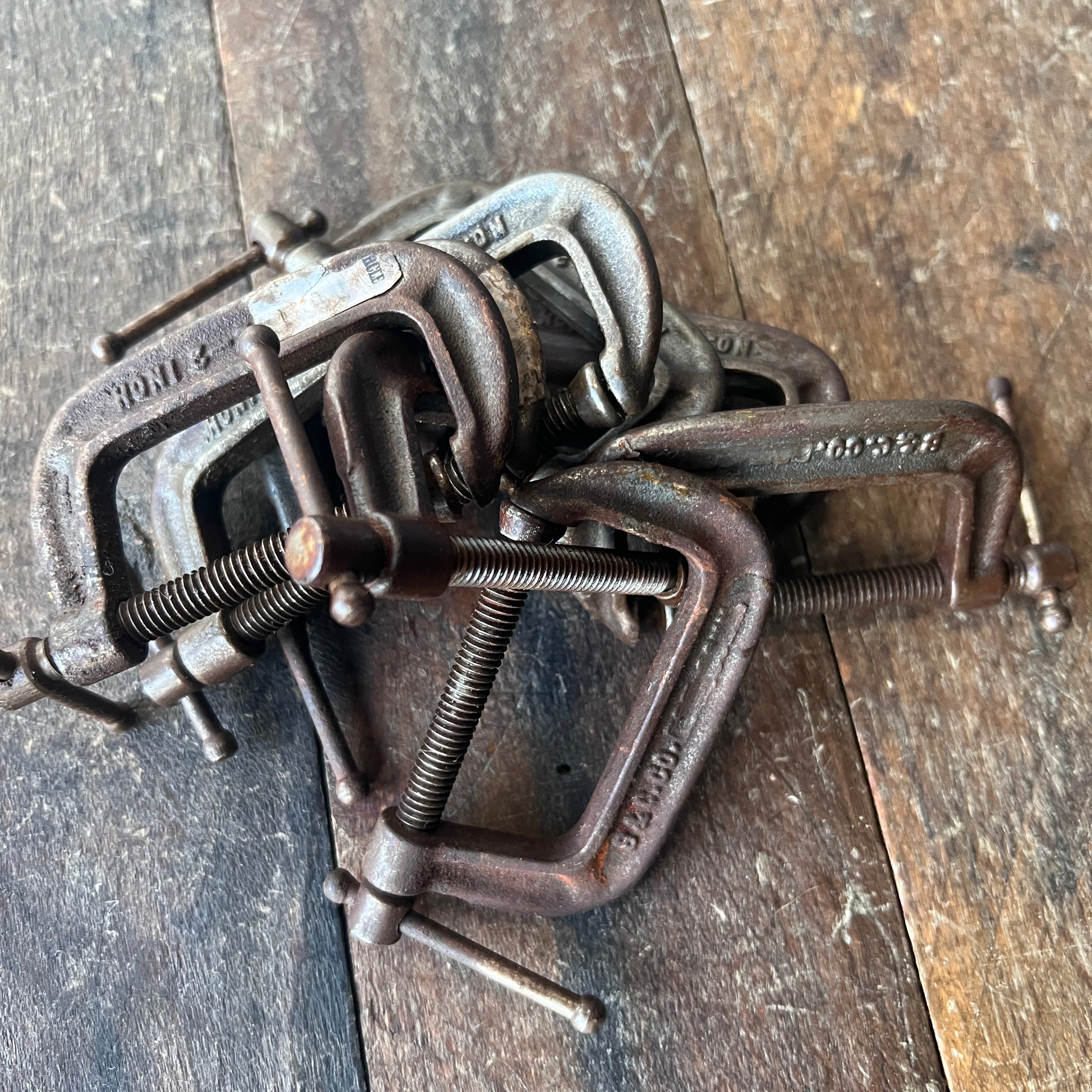 Billings & Spencer Lot of 8 Vintage 2-Inch C-Clamps (USA) Gear Up
