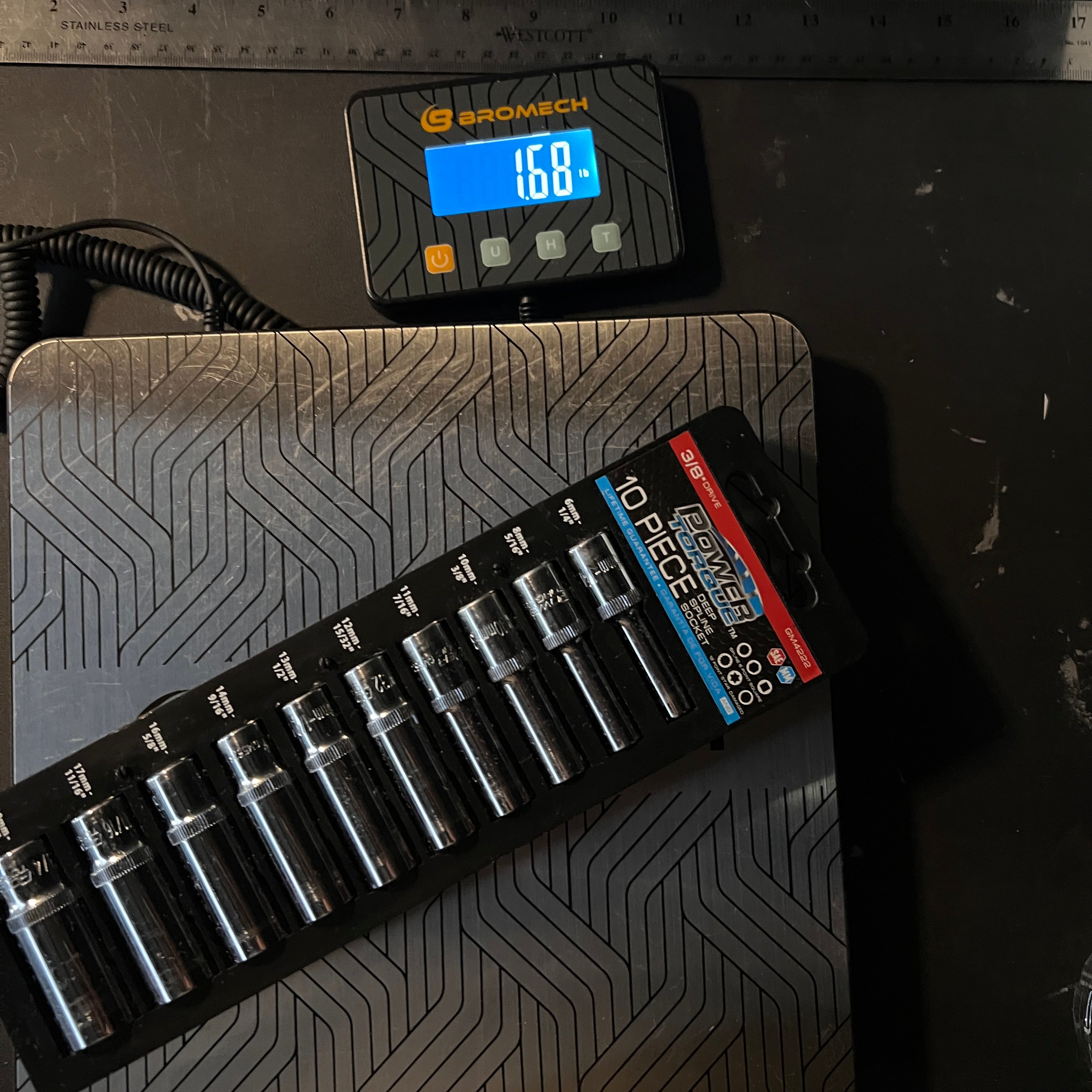 Other Power Torque 10 Piece 3/8 Inch Drive Deep Spline Socket Set Gear Up