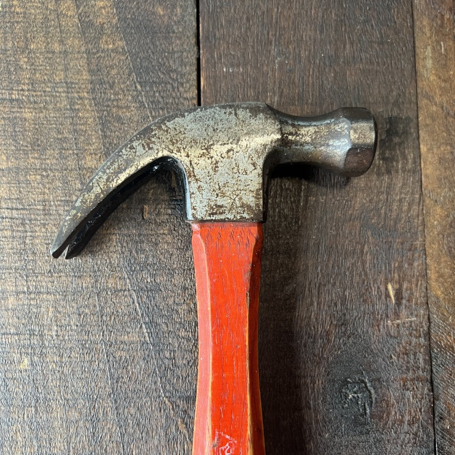 Vintage Plumb Permabond Claw Hammer Red Wooden Handle (USA)