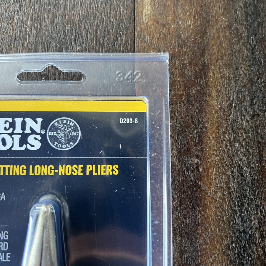 Klein Tools D203-8 8 Inch Side Cutting Long Nose Pliers (USA)